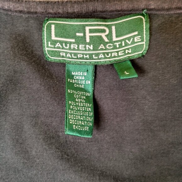 Lauren Ralph Lauren Active Jacket Women Large Athletic Full Zip Black Yellow - Picture 6 of 16